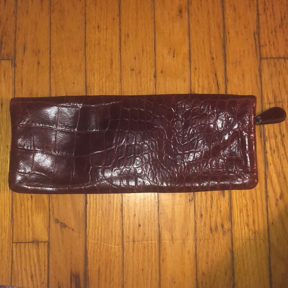 Henri Bendel Embossed Croc Fold Shoulder Bag - Picture 2 of 8